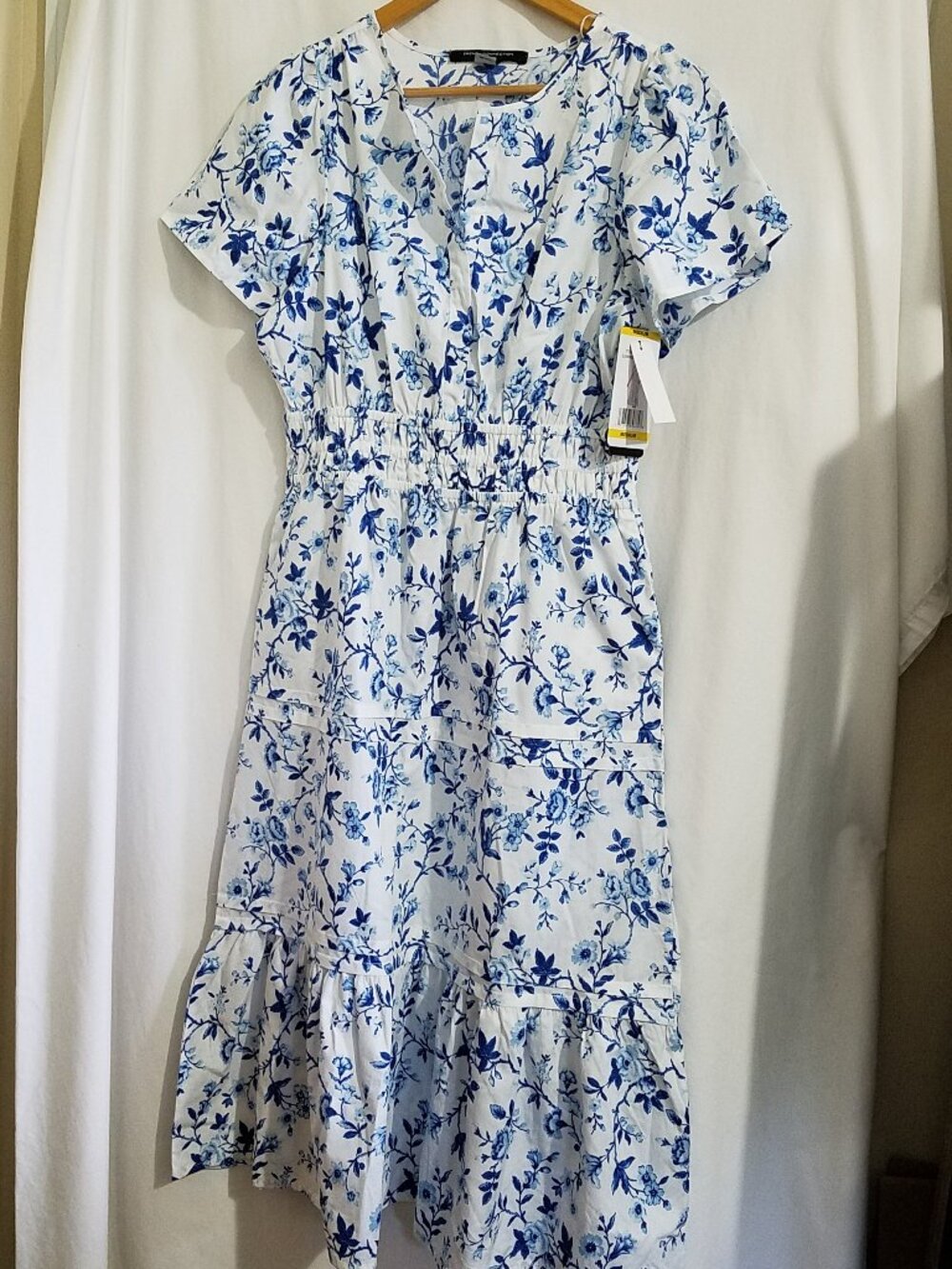 French Connection White Floral Maxi Dress | Size Medium | NWT